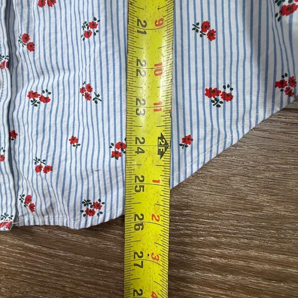 Brooks Brothers Women's Cotton Ruffled Floral Button Shirt Peter Pan Collar sz 6 - Picture 11 of 15